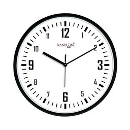 RANDOM White & Black Printed Contemporary Round Wall Clock-24