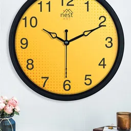 nest ART Yellow & Black Contemporary Wall Clock-36