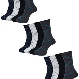 Dollar Socks Men Pack Of 12 Patterned  Ankle-Length Socks-4
