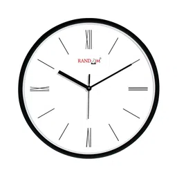 RANDOM White & Black Printed Contemporary Round Wall Clock-21