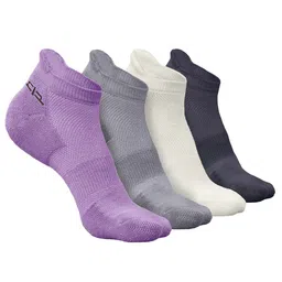 Heelium Men Pack Of 4 Patterned Odour-Free Padded Base Anti-bacterial Ankle-Length Socks-image-77