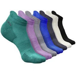 Heelium Men Pack Of 7 Patterned Ankle Length Socks-5