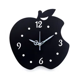 FASTQT Black & White Geometric Wooden Analogue Contemporary Wall Clock-image-68