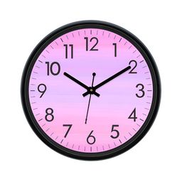 Aura Pink & Black Textured Analogue Wall Clock-20