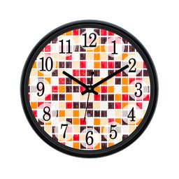 Aura White & Red Textured Analogue Wall Clock-13