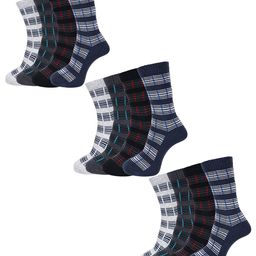 Dollar Socks Men Pack Of 4 Striped Calf-Length Socks-0