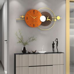 The Art House Brown Geometric Shaped Contemporary Wall Clock-image-11