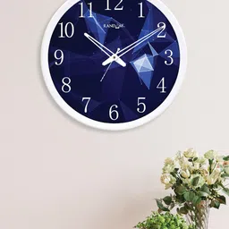 RANDOM Blue & White Printed Analogue Contemporary Round Wall Clock-image-61