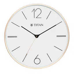 Titan Rose Gold & White Contemporary Wall Clock-24