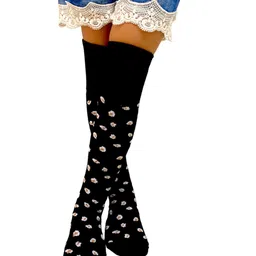 BAESD Kids Printed Cotton Knee-Length Socks-27