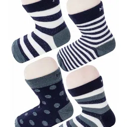 BAESD Infants Pack Of 4 Patterned Ankle Length Socks-44