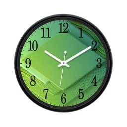 Aura Green & Black Analogue Wall Clock-54