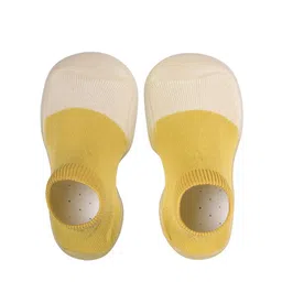 Yellow Bee Yellow Solid Anti Skid Rubber Sole Socks-picture-24