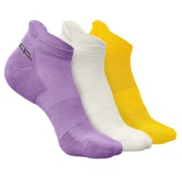 Heelium Men Pack Of 3 Patterned Odour-Free Padded Base Anti-bacterial Ankle-Length Socks-image-62