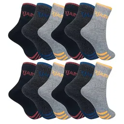 Xjarvis Unisex Pack Of 12 Assorted Ankle-Length Socks-3