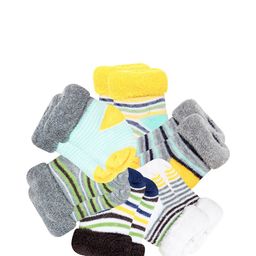 BAESD Infants Pack Of 6 Striped Cotton Ankle Length Socks-11