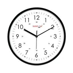 RANDOM White & Black Contemporary Round Wall Clock-image-70