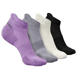 Heelium Men Pack Of 4 Patterned Odour-Free Padded Base Anti-bacterial Ankle-Length Socks-image-80