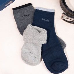 One8 Men Pack Of 3 Cotton Above Ankle-Length Socks-37