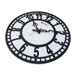 OLIVE TREE White & Black Contemporary Analogue Wooden Wall Clock-97
