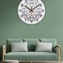 OLIVE TREE White & Blue Printed Analogue Contemporary Wall Clock-image-75