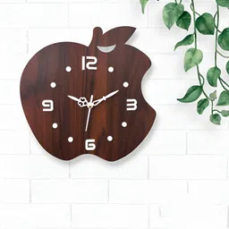 FASTQT Brown & White Textured Analogue Oval Contemporary Wall Clock-picture-17