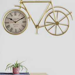 Aura Gold-Toned Analogue Vintage Wall Clock-45