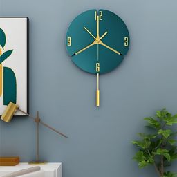 The Art House Green Round Shaped Contemporary Wall Clock-7