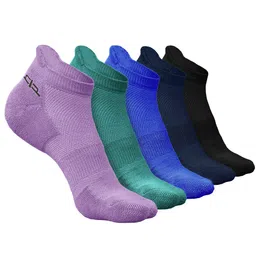 Heelium Men Pack Of 5 Self-Design Breathable Ankle-Length Socks-image-73