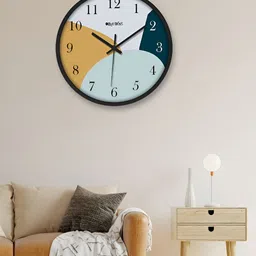 OLIVE TREE Black & Blue Contemporary Round Wall Clock-image-83