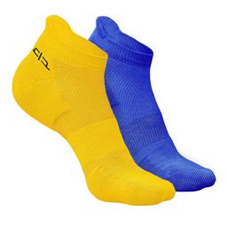 Heelium Men Pack Of 2 Patterned Odour-Free Padded Base Anti-bacterial Ankle-Length Socks-9