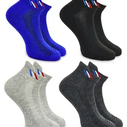 BAESD Men Pack of 4 Ankle-length Low Cut Socks-39
