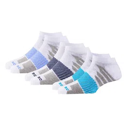 RC. ROYAL CLASS Men Pack Of 3 White & Gray Patterned Ankle- Lenght Socks-12