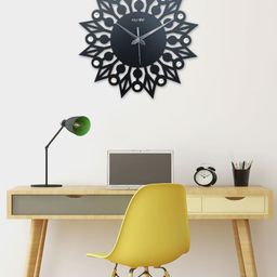 OLIVE TREE Grey Wooden Contemporary Silent Wall Clock-0