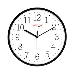 RANDOM White & Black Contemporary Round Wall Clock-image-84
