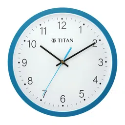 Titan Blue & White Round Contemporary Wall Clock-image-71