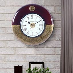Aura Brown Analogue Contemporary Wall Clock-image-1