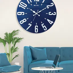 OLIVE TREE Blue & White Traditional Analogue Wall Clock-image-5