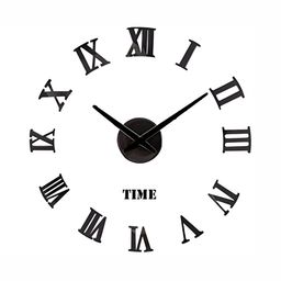 FASTQT Black Round Wooden Analogue Contemporary Wall Clock-image-73