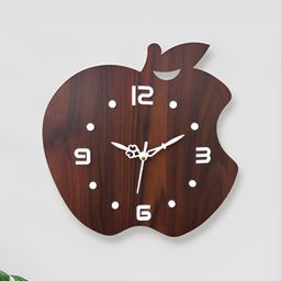 FASTQT White & Brown Abstract Shaped Textured Wooden Contemporary Wall Clock-image-6
