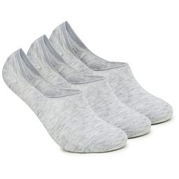 Xjarvis Unisex Pack Of 3Odour Free Breathable Low Cut No Show Loafer Shoe Liner Socks-65