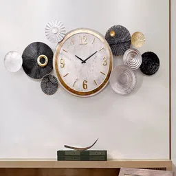 The Art House Black & White Embellished Abstract Shaped Contemporary Wall Clock-picture-10
