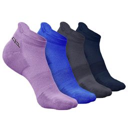 Heelium Men Pack Of 4 Self-Design Breathable Padded Base Ankle-Length Sports Socks-48