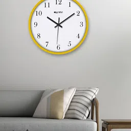 OLIVE TREE Yellow & White Contemporary Wall Clock-image-29