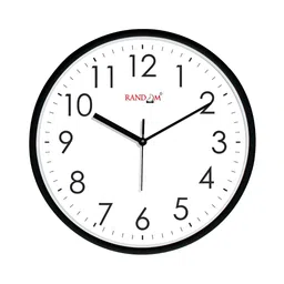 RANDOM White & Black Contemporary Round Wall Clock-image-67