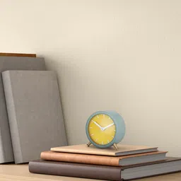 Living scapes by Pantaloons Green & Yellow Analogue Contemporary Table Clock-25