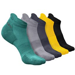 Heelium Men Pack Of 5 Self-Design Breathable Padded Base Ankle-Length Sports Socks-image-28