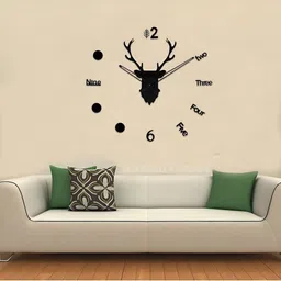 FASTQT Black Abstract Shaped Analogue Contemporary Wall Clock-image-71