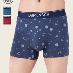 DAMENSCH Men Pack Of 3 Deo-Cotton Anti-Bacterial Moisture-Free Trunks-picture-55