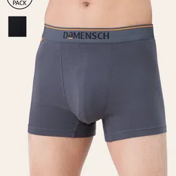 DAMENSCH Men Pack Of 2 Solid Anti Bacterial Trunk DAM-CTS-T-CCD-BKN-PACK-2-10